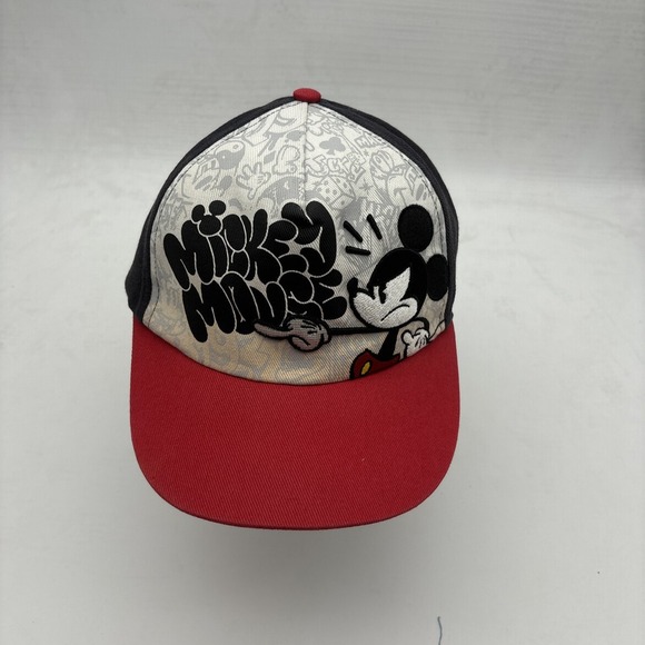 Disney Parks Mickey Mouse Urban Graffiti Flat Bill Snapback Cap Hat Embroidered - Picture 6 of 9